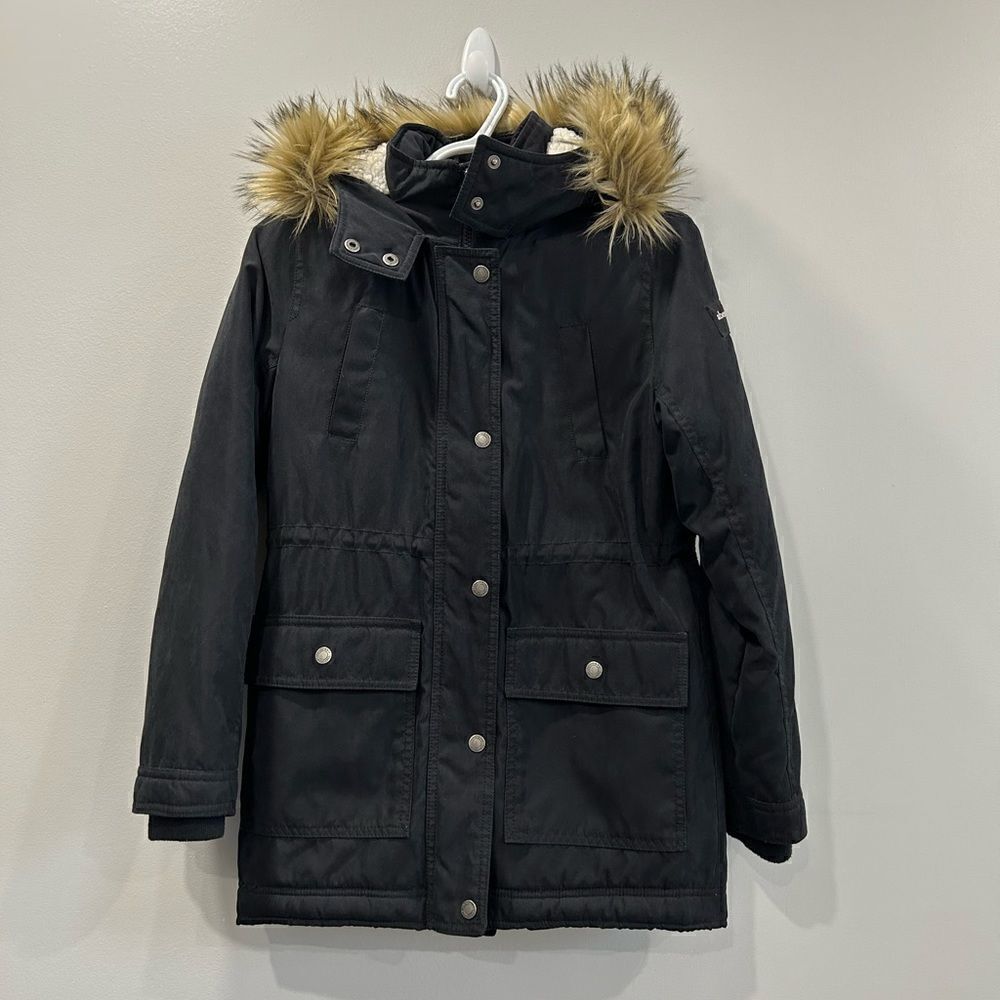 Abercrombie Kids Dark Blue Fur Jacket